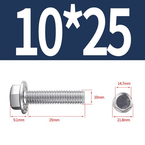 Flansch M4-M12 Sechskantschrauben Flansch Sechskantschrauben A2 Edelstahl DIN 6921 - Bild 62 von 87
