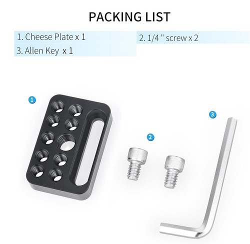 Mini Multi-Functional Cheese Plate Porous Connection QR Board for Camera Cage - Imagen 6 de 7