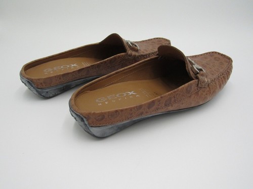 Damen-Loafer EU 37 hellbraun Alligatormuster Leder Horsebit Schuhe Geox Respira 6,5 - Bild 4 von 21