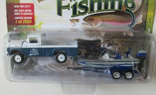 JOHNNY LIGHTNING GONE FISHING S2 1959 FORD F-250 w/BOAT & TRAILER #3 A 1/2,004 - Picture 2 of 2