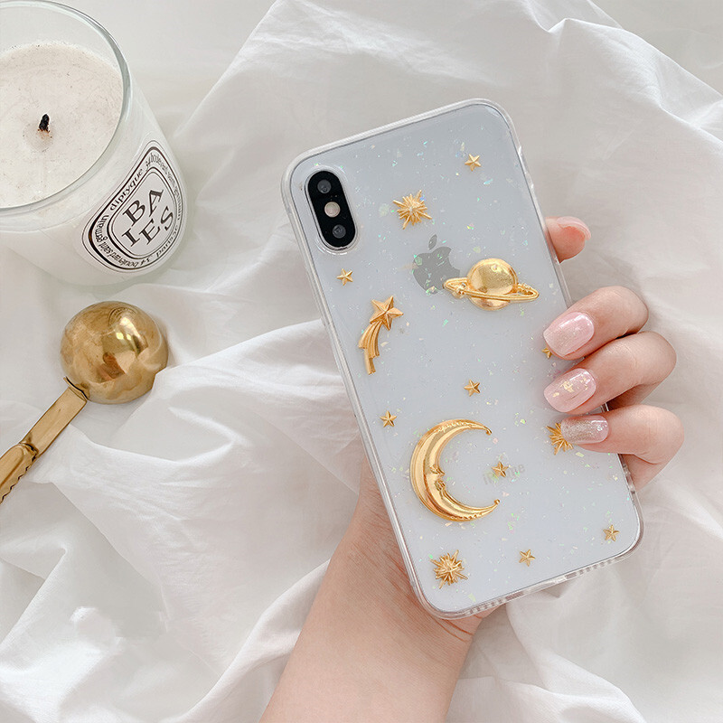 Moon Star iPhone Case for iPhone 14 Pro Max 13 12 11 Pro Max