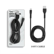 10FT/2.4A Braided Nylon USB-C Cable Fast Charger Type-C Cord for Samsung Tablets