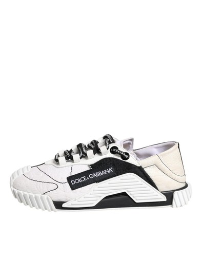 Dolce&Gabbana NS1 Women White Black Sneakers Leather Nylon Trainer Shoes EU 35.5 - Picture 6 of 8