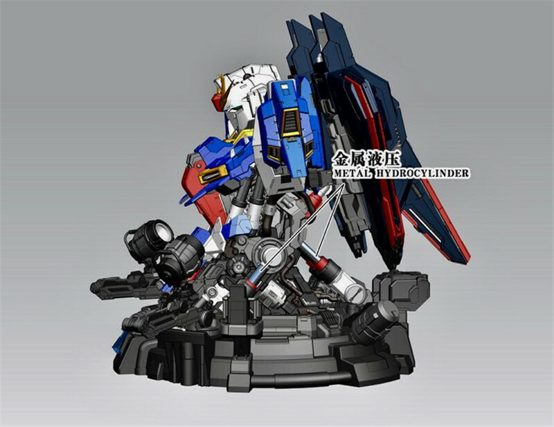 1/35 Scale Zeta Gundam Bust Unassembled DIY Model Led Light 1/35 Scale Zeta Gundam Bust Unassembled DIY Model Led Light