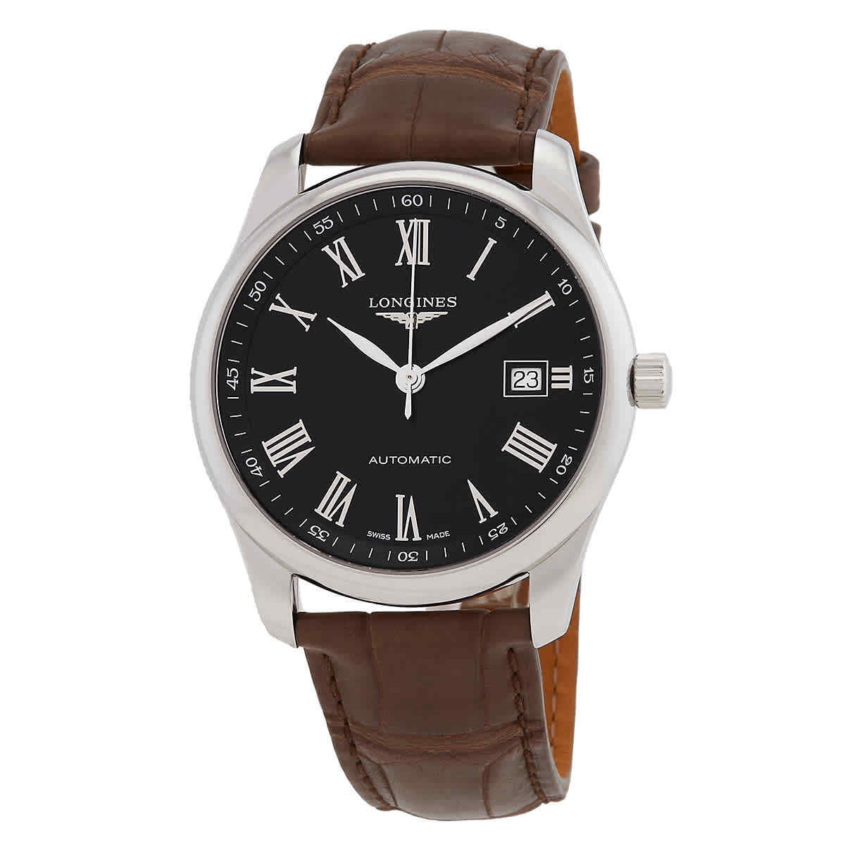 Мужские часы Longines Master с автоматическим черным циферблатом L2.793.4.59.2