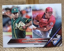 2016 Topps Update Andrew Triggs Greg Mahle RC Card US63 Athletics Angels A8