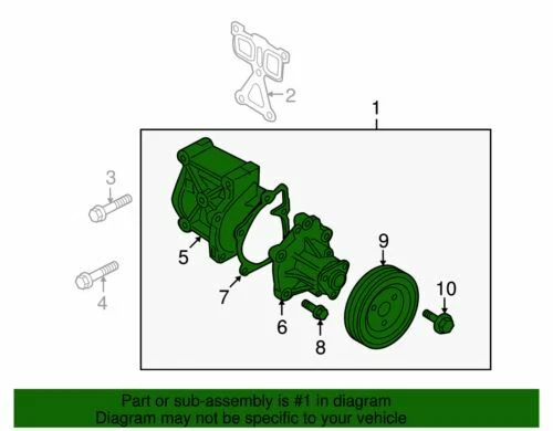 Conjunto de bomba de agua original Kia 2009-2013 Rondo Optima Forte 25100-2G000 OEM NUEVO Foto 2 de 2