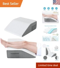 Ergonomic Leg Elevation Pillow for Swelling Relief - Soft Memory Foam Support