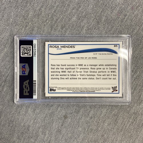 2014 Topps Chrome WWE #85 Rosa Mendes Refractor PSA 9 - Picture 2 of 2