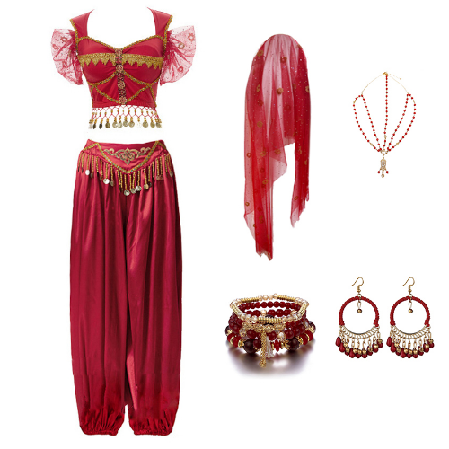 Festival Arabische Prinzessin Kostüme Indischer Tanz Party Cosplay Kostüm Outfit - Bild 34 von 48
