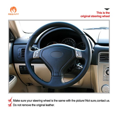 Funda de volante de cuero PU de gamuza sintética para Subaru Forester Outback Legacy - Imagen 2 de 11