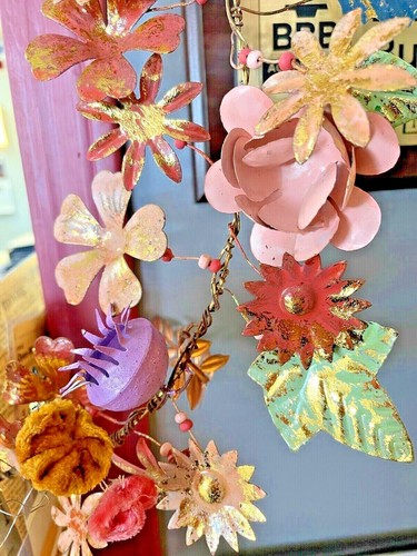 6' METAL FLORAL GARLAND Glitterville SI0498 EVERYDAY IS A HOLIDAY! New PERFECT! - Picture 5 of 6