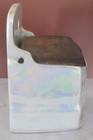 Victoria China Czechoslovakia Wall Salt Box Canister with Lid Lusterware Vintage — photo 6