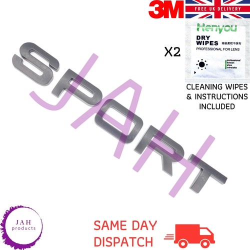 Autocollant Badge Audi Sport Noir Et Argent – Emblème Pour Arrière De Coffre Ou Aile