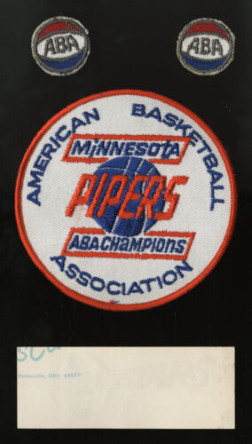 1968-69 MINNESOTA PIPERS CLOTH PATCH ABA BASKETBALL PATCHES (2) UTAH STARS DECAL - Photo 1/2