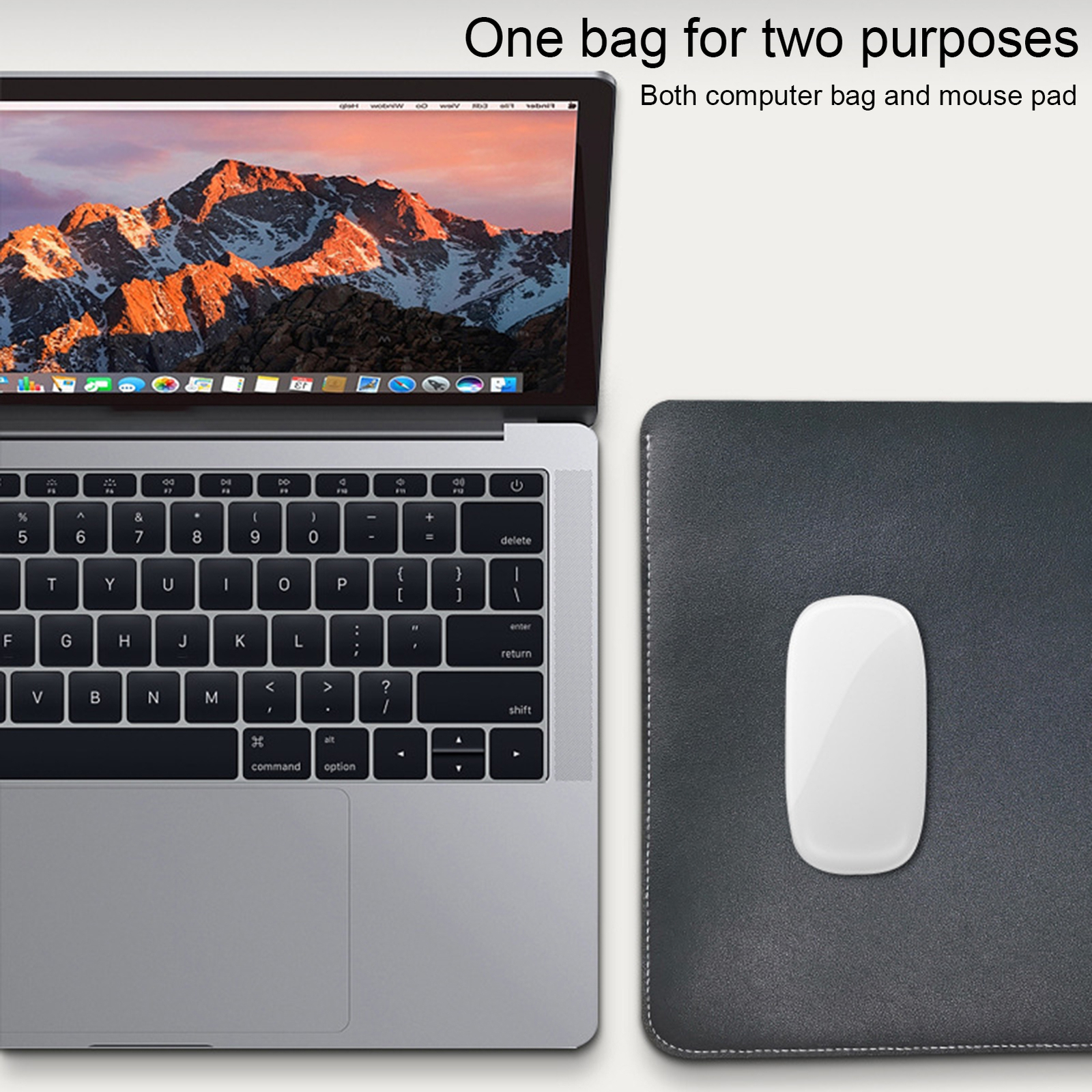 1015.6 Inch Laptop Sleeve Faux Leather Shockproof Waterproof Notebook