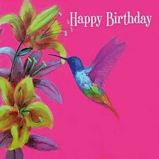 Hummingbird Happy Birthday Card Jane Faires Art