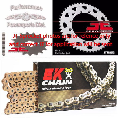 Yamaha YZ450F 2015 - 2018 JT BRAND SPROCKET AND GOLD EK SRO CHAIN KIT / SET - Picture 1 of 1