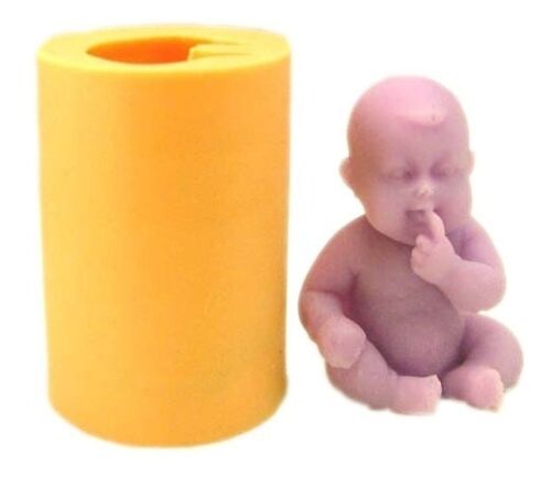 Soap Mould 3D Baby Boy Flexible Silicone Mold For Handmade Soap Candy Candle - Picture 1 of 4