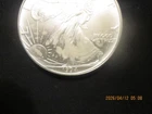 1994 American eagle silver $1---.999 fine silver. Unc. but has OB damage