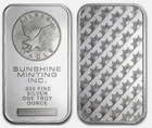 1 TROY OUNCE Sunshine Mint Silver Eagle Bar .999 Sealed!