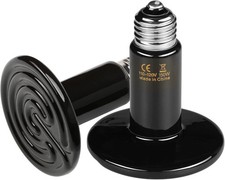 2-Pack Ceramic Heat Emitter,150W Reptile Heat Lamp Bulb for Amphibian