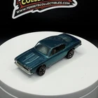 Vintage Hot Wheels Redline Custom Barracuda Aqua HK W/ Dark Interior - Very Good