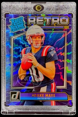 #ad #ad DRAKE MAYE RARE ROOKIE BLUE SHOCK REFRACTOR HOLO SP INSERT RC PATRIOTS MINT $69.99