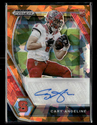 Cary Angeline 2021 Prizm Draft Picks Orange Ice Prizm Auto