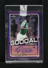 2018 Leaf Metal Sports Heroes Goooal! Purple 1/2 Pele Pelé #GA-P1 Auto 1ju0