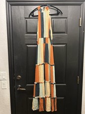 Anthropologie Farm Rio Colorblocked Shimmer Maxi Dress Size S $230