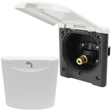 City Wasseranschluss Wasser Außensteckdose Wassersteckdose + Druckminderer weiß