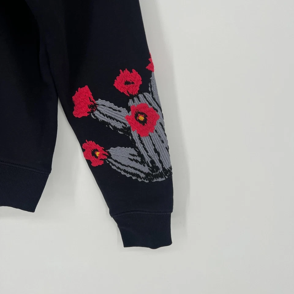 Sudadera Scotch & Soda Para Hombre S Tropical Bordada Desierto Cactus Azul Foto 3 de 4