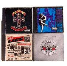 Lot of 4 Guns N' Roses CD's: Appetite For Destruction/Use Illusion/Lies/Greatest