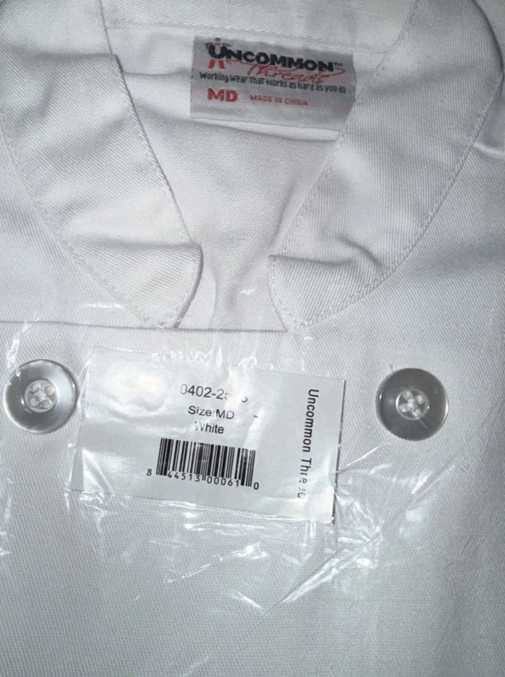 Abrigo de Chef Uncommon Threads Classic 0402 Unisex M Blanco Manga Larga con Bolsillos Foto 3 de 4