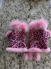 UGG fingerlose Handschuhe, rosa Leopard