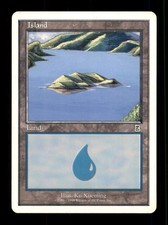 Island ART #1 LP Light Play Portal Three Kingdoms MTG [12289]