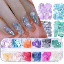 3D Texture Natural 1 Box Nails Abalone Shell Slice For Nail Art Charm Decoration