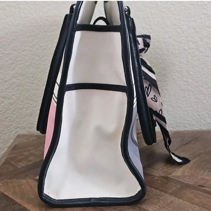 BRIGHTON VERA NEUMANN COLOR BLOCK BUFF/BLACK PLAID SHOULDER HANDBAG - Image 4 of 4