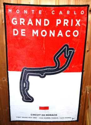 Carrera Deko Teppich F1 ''Monte Carlo Grand Pric de Monaco'' Breite=50cm Höhe=62cm