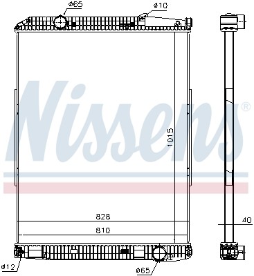 RADIATOR ENGINE COOLING 671690 FOR MERCEDES-BENZ TRAVEGO/TOURO 12.0L 6cyl 15.9L - Picture 2 of 6