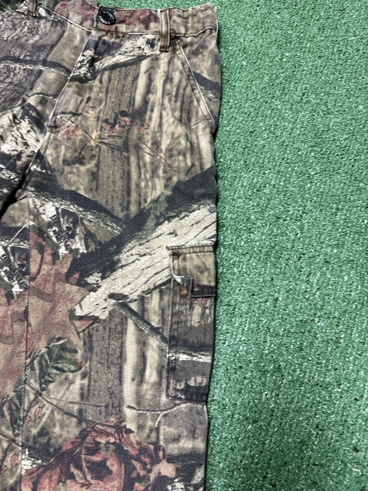 Pantalones cargo vintage Y2K roble musgo camuflados niño 10 (22x22) caza pesca ropa de calle Foto 3 de 4