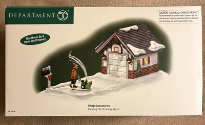 #ad #ad Department 56 Christmas Village. quot;Clearing The Driveway Again. Never Used $85.00