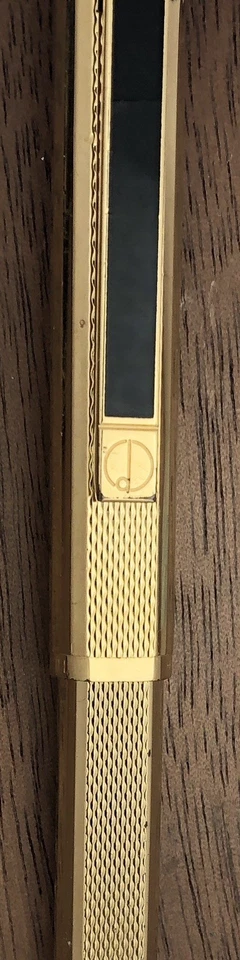 Caneta padrão cevada banhada a ouro Dunhill Gemline - Imagem 2 de 4