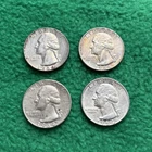 1964 Washington Silver Quarter Lot of 4 - Nice Intrinsic Silver! Take a 👀!!