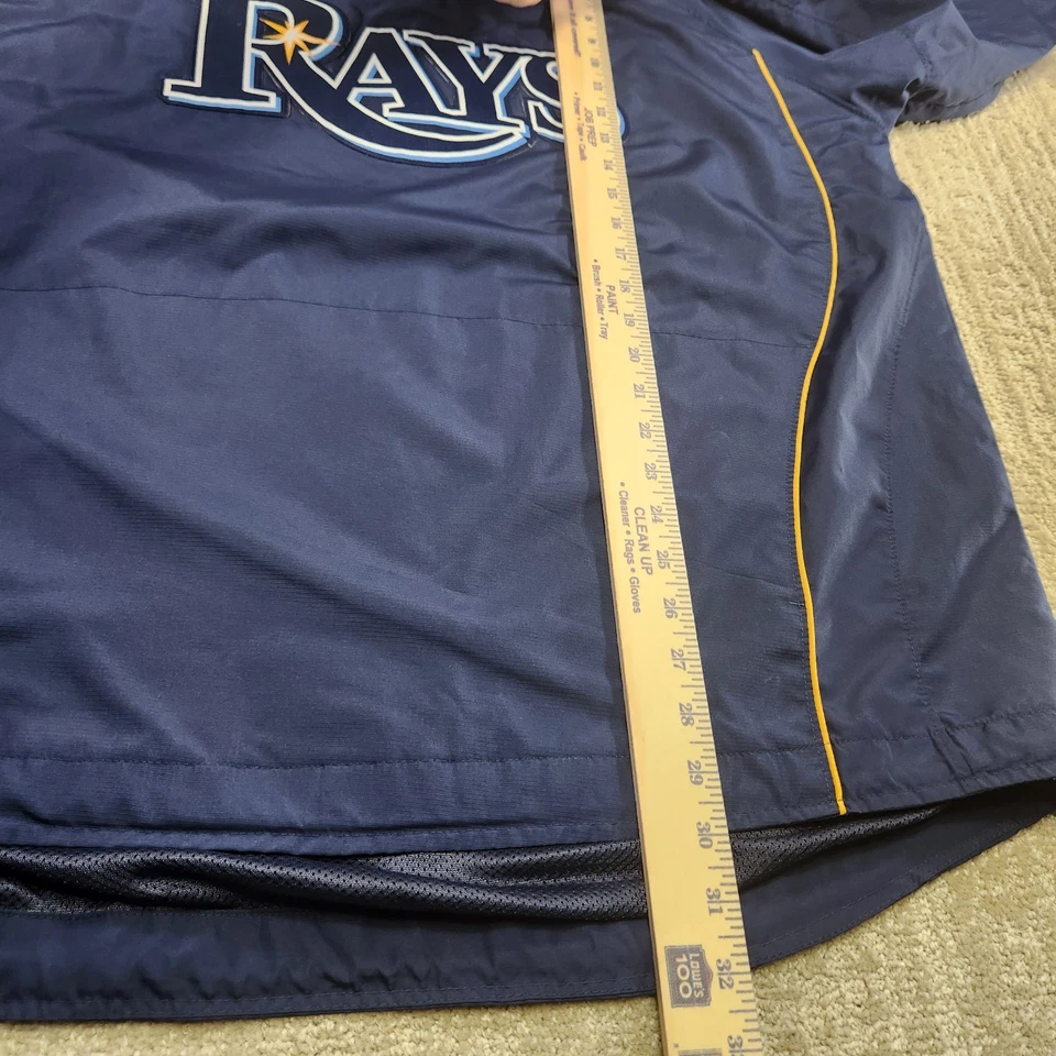 Tampa Bay Rays Coachs Jacket Men XL Majestic Cool Base Pullover Sideline MLB - Image 4 of 4