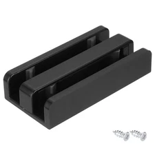 50mm Thickened Adjustable Sliding Door Bottom Guide with Screw, Black