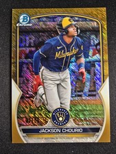 2024 Bowman Chrome Jackson Chourio Gold Shimmer Refractor /50 #01/50 