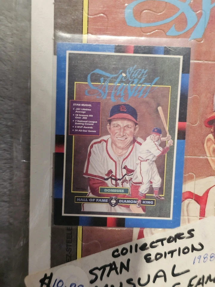 1988 Donruss Stan Musial Diamond King puzzle With Card - Image 2 of 3