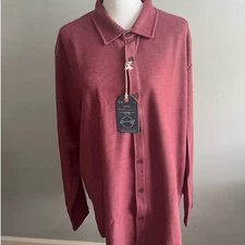 Mens Weatherproof Vintage Shacket Red Button Up Ribbed Shirt Sz XXL NEW Jacket 